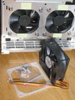 quiet front fans and silicone gasket mounts