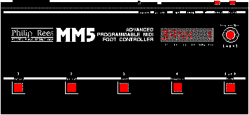 MM5 Midi Foot Controller front panel